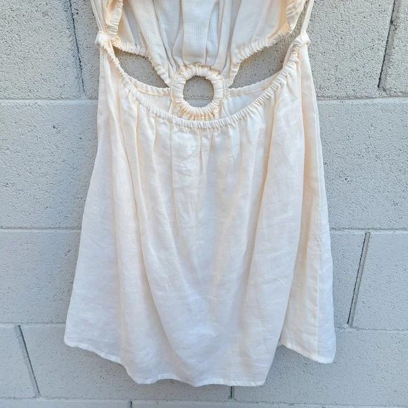 Faithfull the Brand | Zumi Cutout Mini Dress in Plain Shell Size 10 - Picture 11 of 12